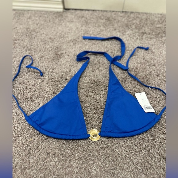 NWT Banana Republic Bikini Set Royal Blue Golden Metal
details , size L/M - Picture 5 of 9